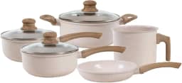 Jogo de Panelas de Alumínio Revestimento Cerâmico com Antiaderente Ecoglide Tuut Vanilla 5 peças