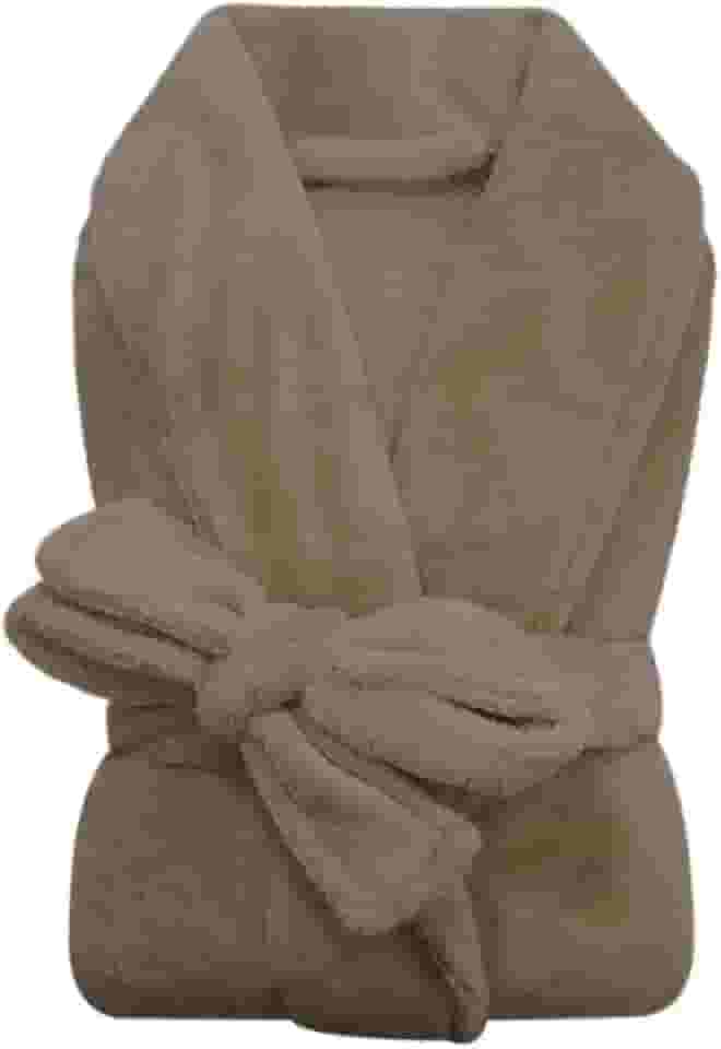 Roupão Microfibra Adulto Extra Macio Unissex Marrom - Marrom