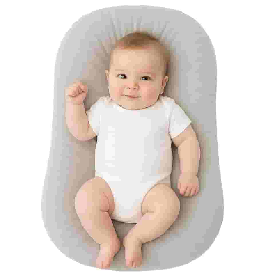 Ninho Redutor Carrinho de Passeio Bebe Berço Portatil Infantil Bebê Casulinho Algodão Recem Nascido (Cinza, Ninho para Bebe)