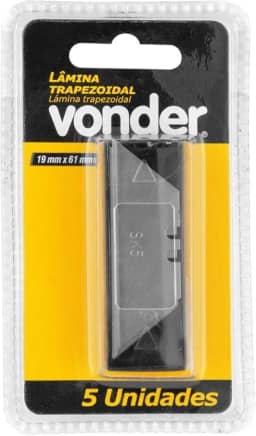 Vonder, Lâmina Trapezoidal Para Estilete, 19,0 Mm X 61,0 Mm.