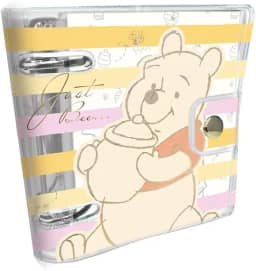 DAC - Mini Caderno Argolado PVC Cristal com 80 folhas (90g) Fechamento em Botão - Pooh