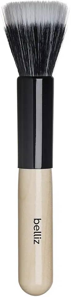 Pincel Marfim Duo Fibra, Belliz, Preto/Bege/Branco