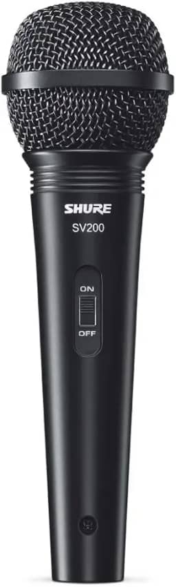 Shure SV200 Microfone de Mão Dinâmico Cardióide para Voz
