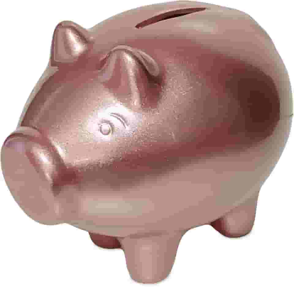 Genérico, Cofre Porquinho Porco para guardar moedas Cerâmica Poupança Rosa Rose