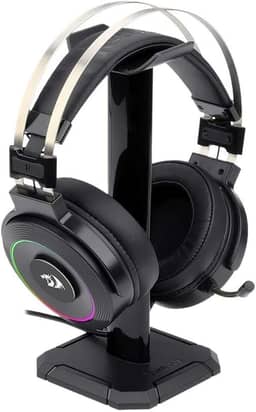 Headset Gamer Redragon Lamia 2 Preto RGB USB Som Surround 7.1 Virtual com Suporte de Headset H320RGB-1, UNICO