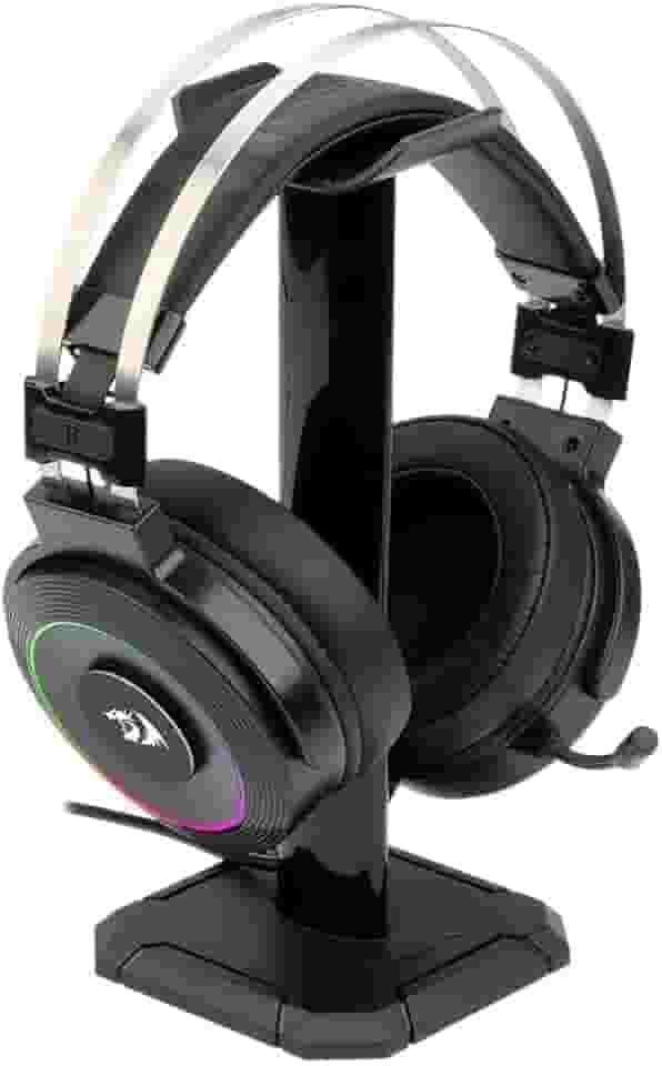 Headset Gamer Redragon Lamia 2 Preto RGB USB Som Surround 7.1 Virtual com Suporte de Headset H320RGB-1, UNICO