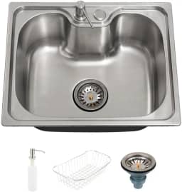 Pingoo.Casa, Cuba Para Cozinha Com Acessórios, 40x50x13 cm, Gourmet, Com Borracha Anti-ruído, Aço Inox Escovado, Inclui Cesto Escorredor, Dosador De Detergente 300ml, Válvula De Escoamento