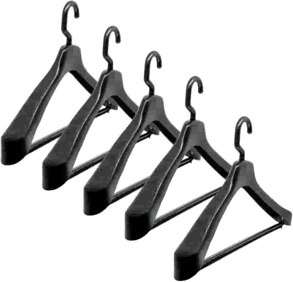 Kit Cabide Terno Preto Giratório - 5 unidades