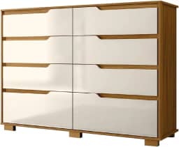 Cômoda 8 Gavetas Geórgia Freijó/Off White Moval