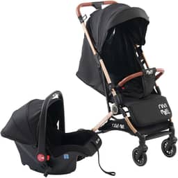 Carrinho de Passeio C/Bebê Conforto TS NIVI Maxi Baby (Preto-Marron)