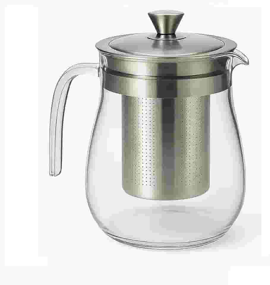 Chaleira de Vidro 900 ml com Infusor de Aço Inox – Transparente para Chá & Infusões – Storeasy