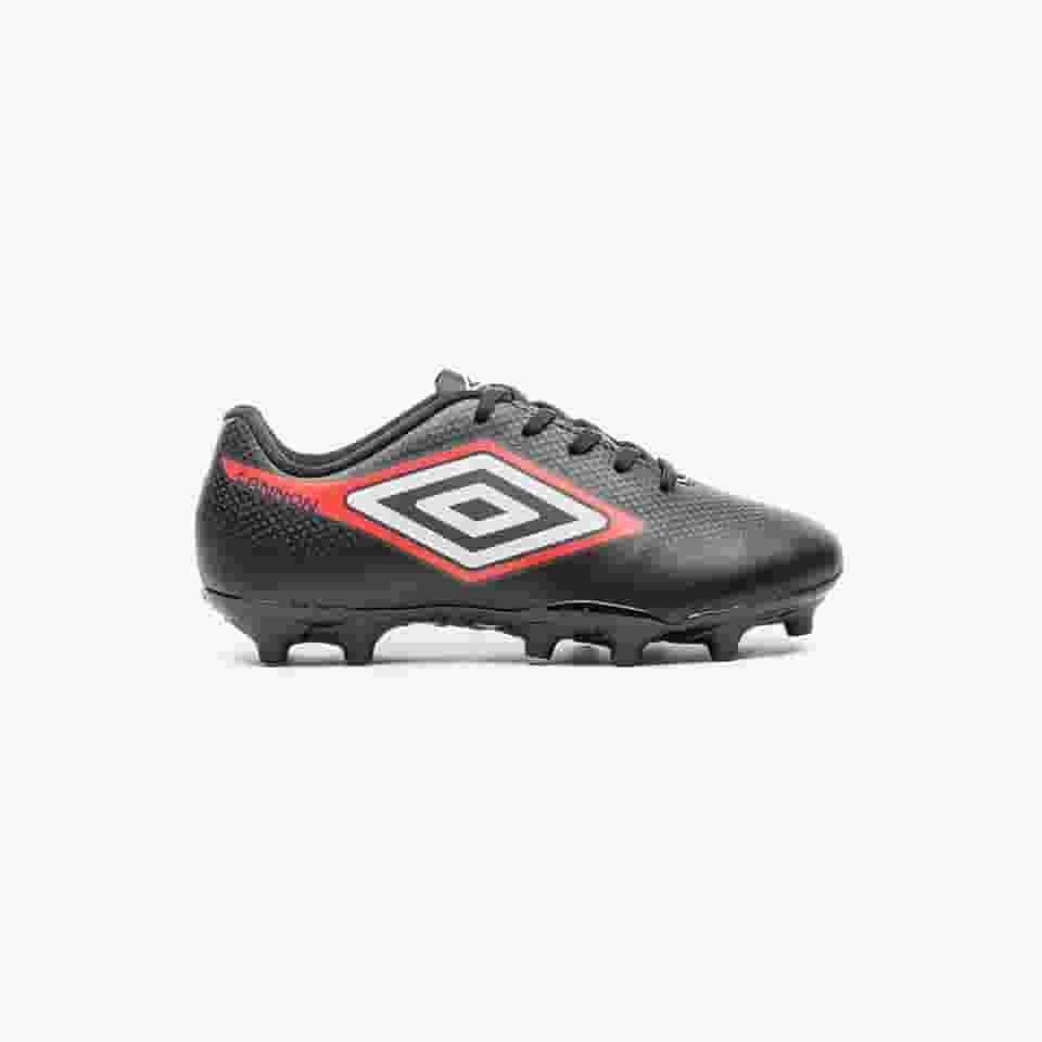 Chuteira Campo Umbro Cannon Jr,Preto/Vermelho/Branco,29