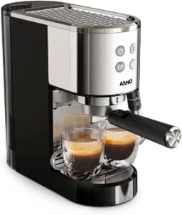 Máquina de Café Espresso Arno Virtuoso+ CESP, 15 Bars de Pressão, Thermoblock, Bico Vaporizador 2 em 1, Painel Intuitivo, Acabamento em Aço Inox e Acessórios de Barista, 110V