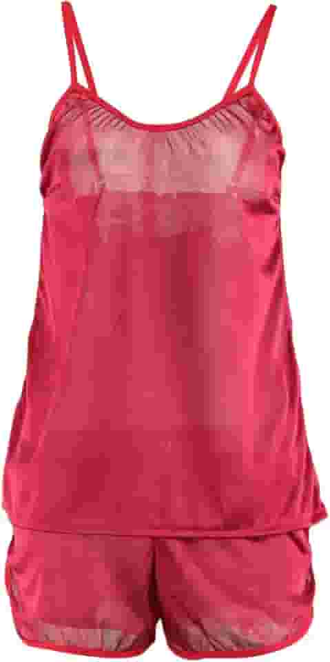 Conjunto de pijama de cetim e short com babados, conjunto de pijama feminino de seda