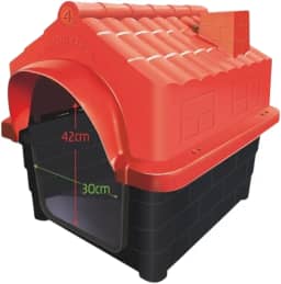 Casa Casinha Cachorro Plástica Desmontável N4 Grande Mecpet Cor:vermelho