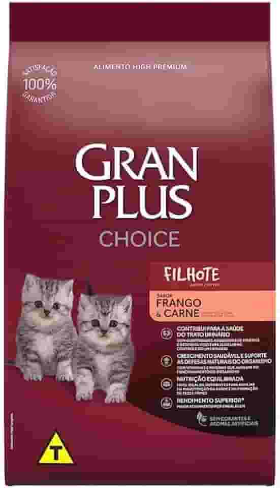 Gran Plus Ração Choice Para Gatos Filhotes Sabor Frango E Carne 10 1Kg