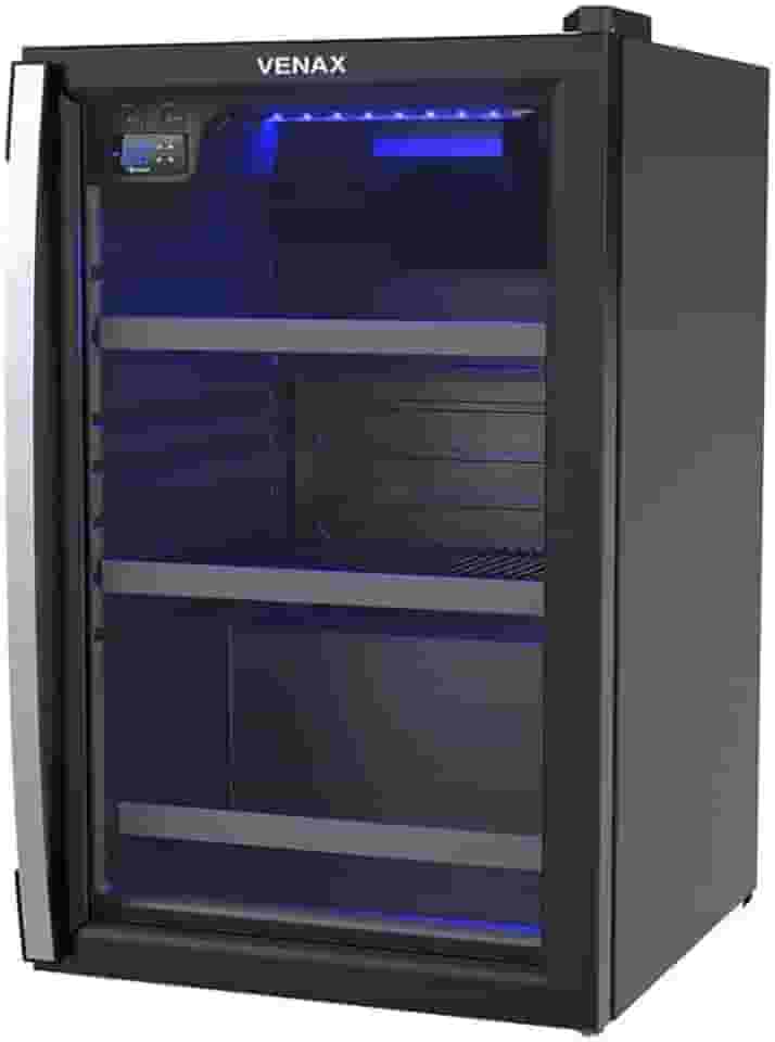 Cervejeira Blue Light 100L Preto 220V Porta De Vidro Venax