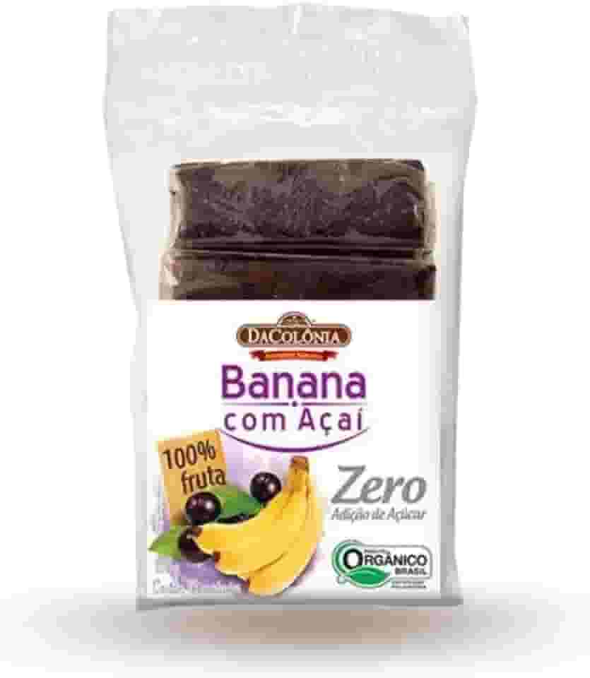 BARRINHA DE BANANA COM AÇAÍ ZERO AÇÚCAR- 150G DaColônia