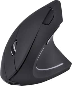 Mouse Vertical Sem Fio 2.4 GHZ Ergonômico Ortopédico, Óptico 3 Níveis de DPI Ajustáveis/Plug and Play, Funcionamento com Pilhas (Não Inclusas)