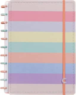 Caderno inteligente grande Arco Íris Pastel Cigd4060