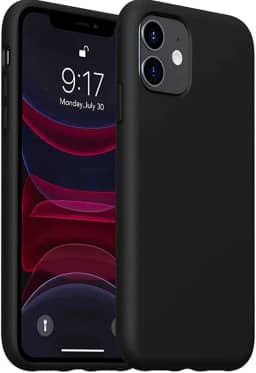 Capa Capinha Case Para iPhone 11 Silicone Forro Aveludado Premium com Proteção Câmera (PRETO ABERTA)
