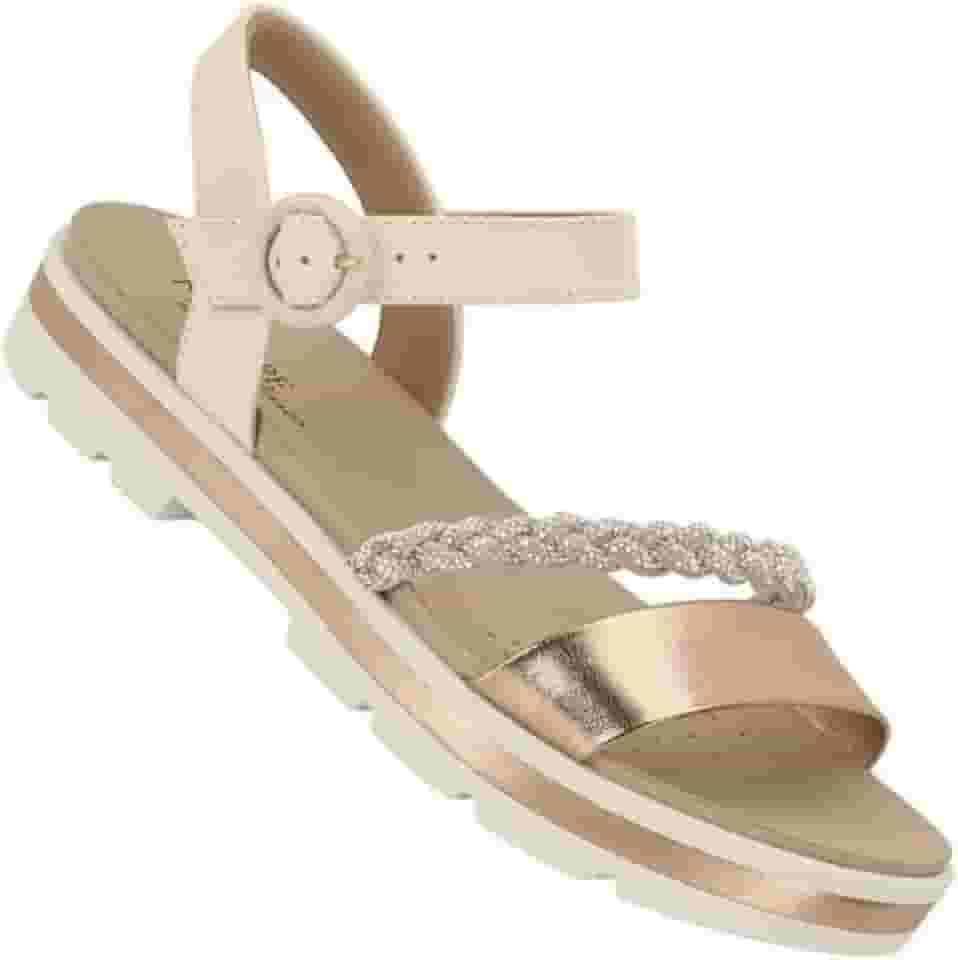 SANDÁLIA PAPETE ORTOPÉDICA MODARE 7132.144 PLATAFORMA TIRA EM STRASS