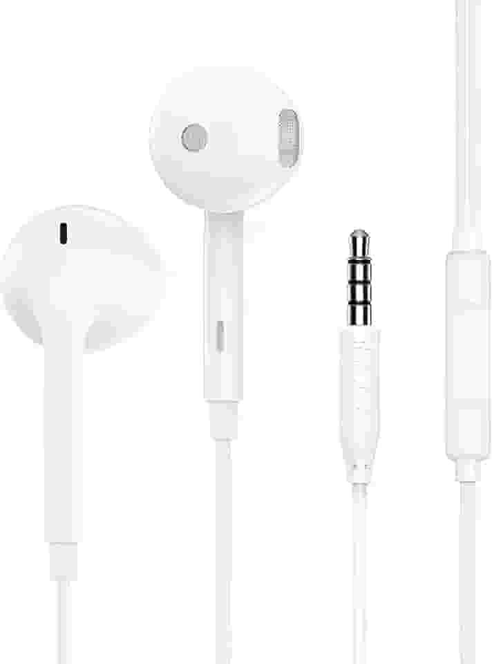 Fone de Ouvido 1Hora, Fone de Ouvido Intra-Auriculares, Conector 3.5mm Branco, Microfone Integrado, Conexão Estável, Áudio Imersivo