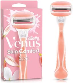 Gillette Venus Skin Comfort Spa Aparelho de Depilação Recarregável com Barras Umectantes e Óleos Botânicos, 1 Ud