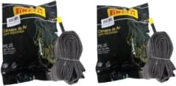 Par Câmaras De Ar Para Bicicleta Aro 26 Pirelli Bico Grosso 33mm.