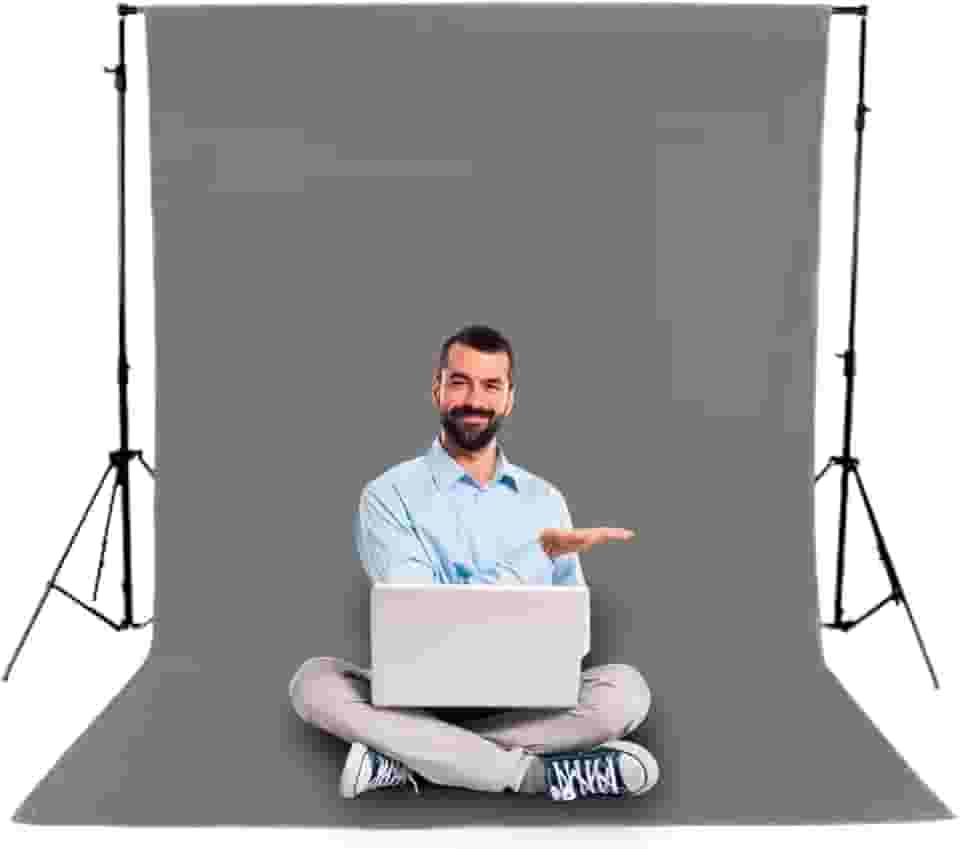 Tecido Fundo Infinito Cinza Escuro Estúdio Fotográfico 1,90 X 3,00 Mts