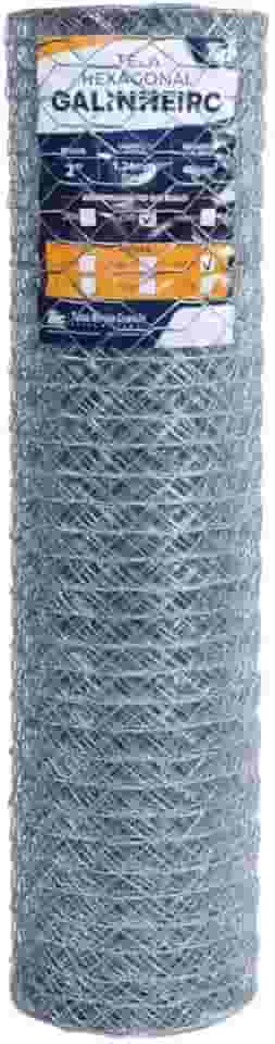 Tela Hexagonal Galinheiro Tag Malha 2' Fio Bwg 18 (1,24mm) Rl 25x0,6m