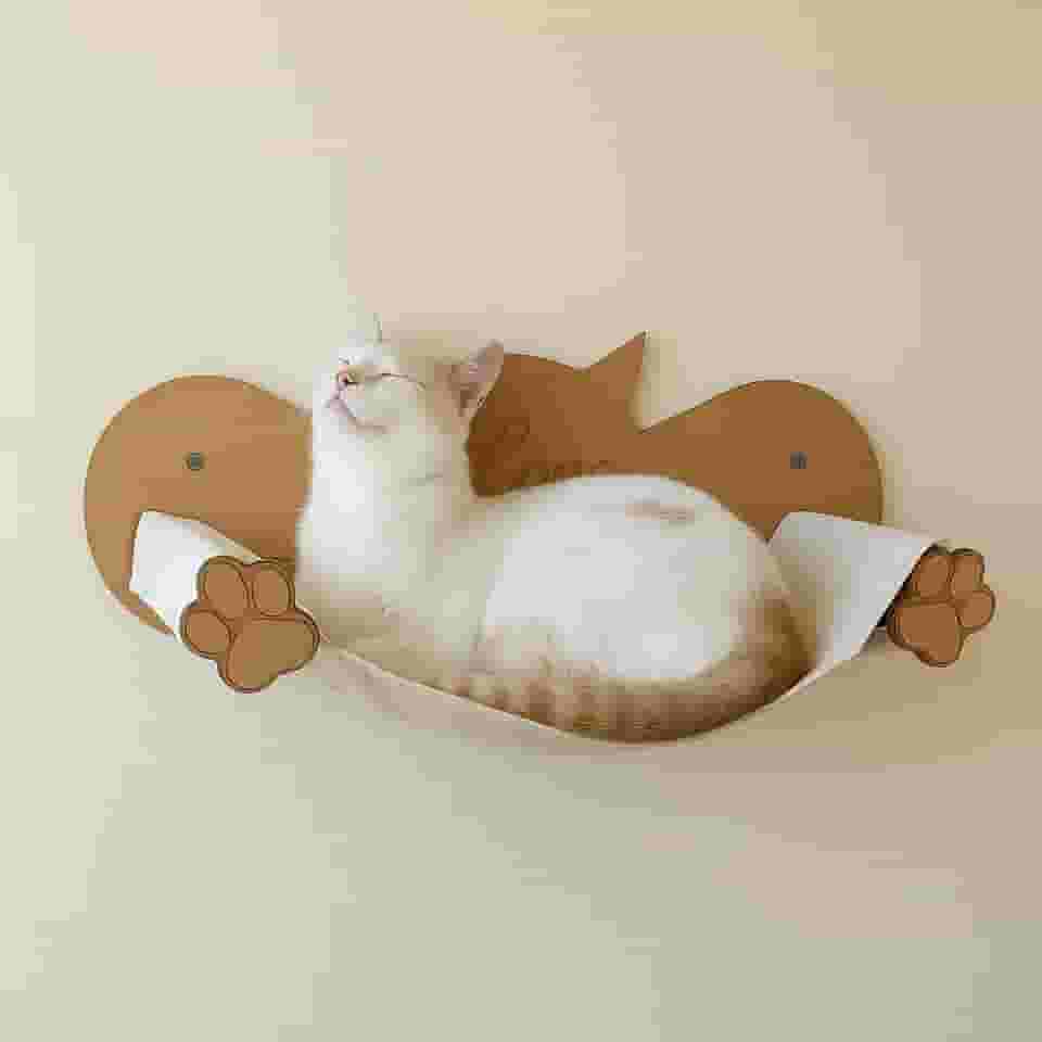 BOXFAN Rede Caminha Gatos Suspensa Mdf Rede Redinha para Gatos e Gato Pequeno Descanso de Parede