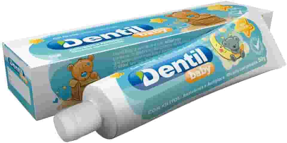 Dentil Creme Dental Baby 0-3 Anos Sem Flúor Com Xilitol Azul