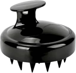 Tertúlia Escova Massageadora Couro Cabeludo - Massageador Capilar Silicone Macio Para Higienizar e Combater a Caspa (Preto)