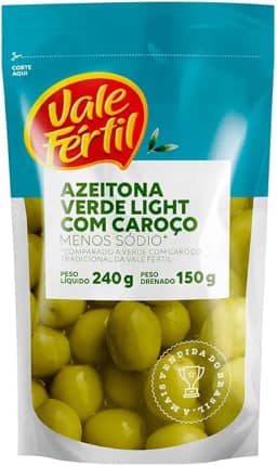 Vale Fértil Light - Azeitona Verde em Conserva, Sachê 150g