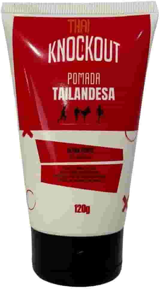 Thai Knockout Pomada Tailandesa Analgésica Ultra Forte para Massagem, Muay Thai e Esportes de Combate, 120g