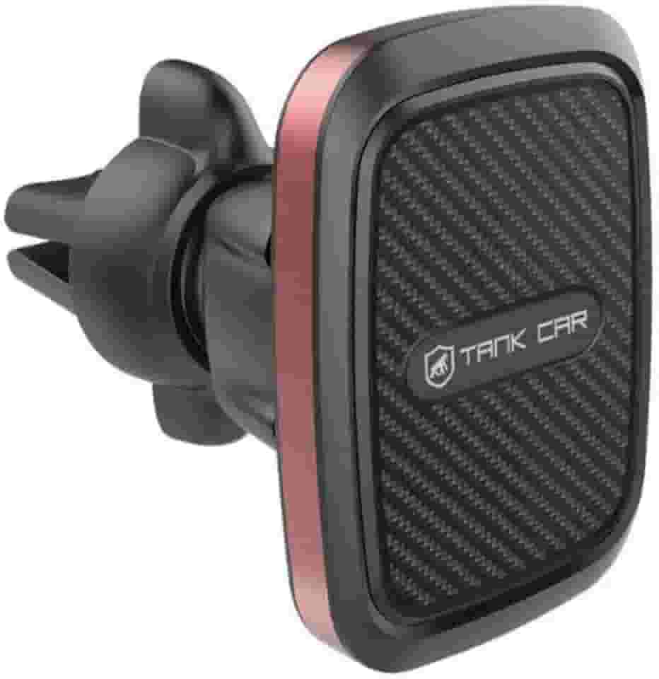 Gshield Suporte Veicular Magnético com 6 Imãs para Celular, GPS, Base Ajustável 360º e 2 Placas Metálicas de Fixação, Tank Car Preto