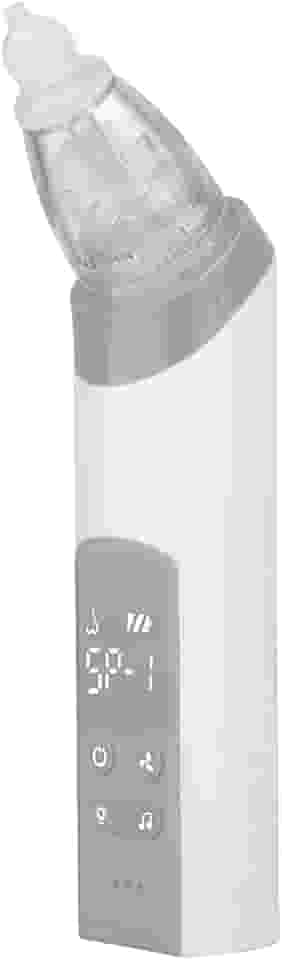 JJone Aspirador nasal para bebê com 3 pontas de silicone e potências de sucção, lanterna embutida e música