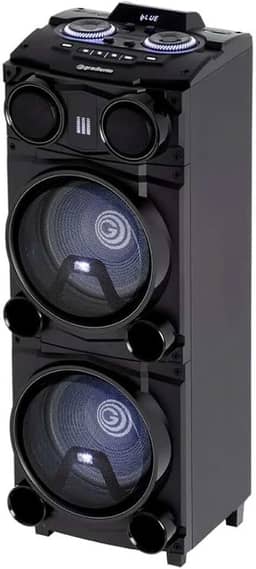 TORRE DE SOM BLACK BASS BLUETOOTH 2xWOOFERS 12" Gradiente GDB12M 1800W Bivolt