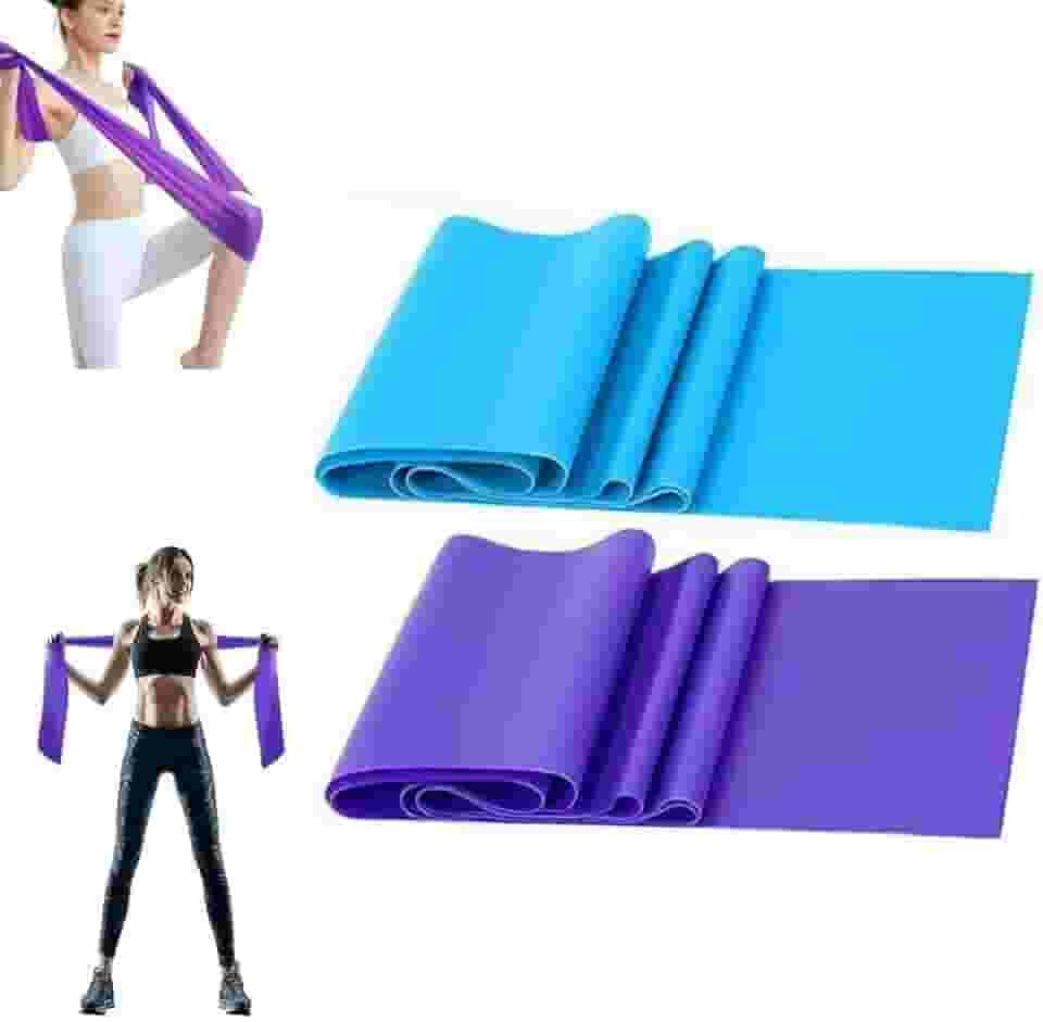 Kit 2 Faixas Elasticas Thera Band Para Exercícios Fisicos Fisioterapia Alongametos Treino em Casa, Resistente