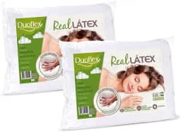 Travesseiro Real Látex 14, Duoflex, 100% Algodão, Branco, para Fronha 50Cmx70Cm