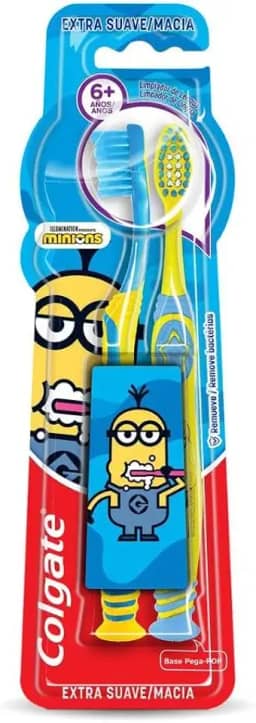 Escova de Dente Infantil Colgate Smiles Minions 6+ Anos 2 unid