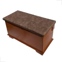 Genérico Organizador Caixa Baú Madeira Mdf Pé De Cama Para Quartos, Estilo Rústico, Tamanho Grande