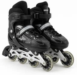 Patins Roller Inline Infantil Tamanho M Ajustável do 35 ao 38 com 4 Rodas, Fecho Seguro, Design Divertido e Confortável para Crianças Iniciantes e Intermediárias