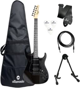 Kit Guitarra Tagima DuoSmart-S Black + Capa + Acessórios