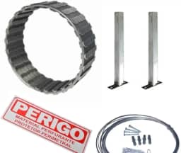 Kit Econômico Cerca Concertina Galvanizada 45cm para 5m para muros