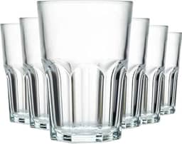 Kit de Copos de Vidro Sydney 350ml – Jogo com 6 ou 12 Peças, Design Robusto e Elegante, Vidro Reforçado 4mm para Drinks, Sucos e Whisky