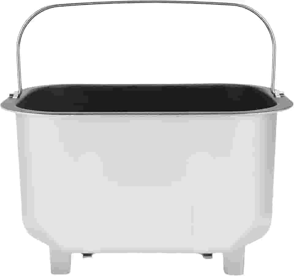 Luqeeg Máquina de pão de tamanho familiar, máquina de fazer pão de aço inoxidável revestida antiaderente com balde de mistura duplo e pás de mistura para cozinha doméstica grande para assar férias