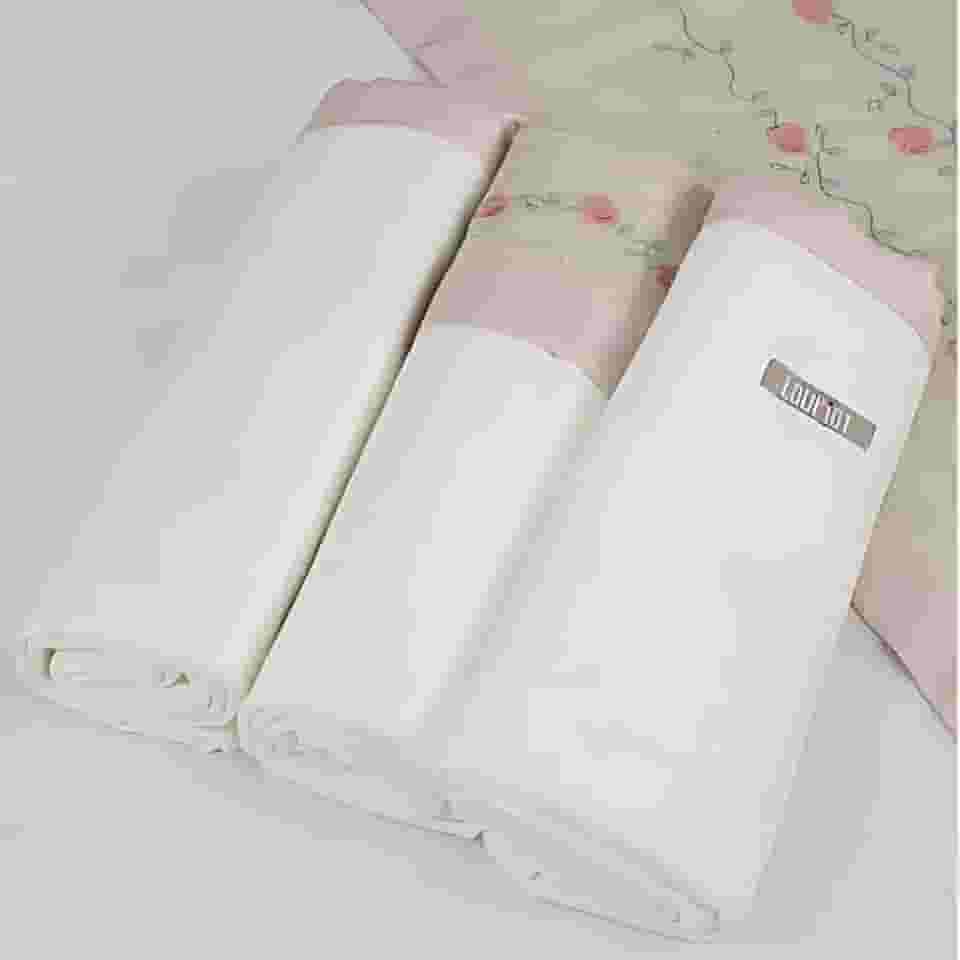 Cueiro para Bebê 100% Algodão Kit com 3 Unidades 80x80cm | Tecido Suave e Respirável | Ideal para Enxoval, Maternidade, Naninha e Proteção Diária (Creme/Rosa)