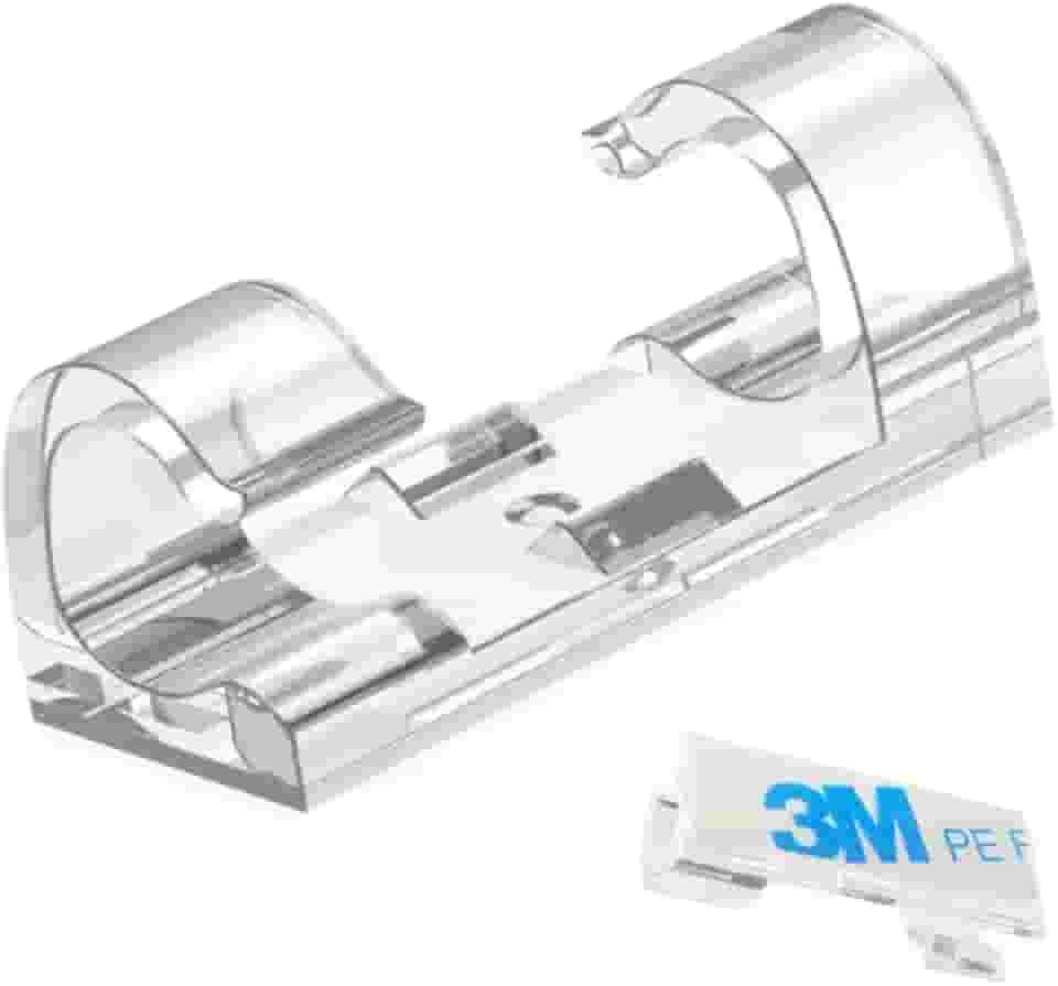 Kit 20 Pcs Passa Fio Organizador De Fios Cabos Adesivo Autocolante Dupla Face Autocolante Parede Clipe Adesivo Organizador de Fios Cabos para Mesa Escritório Transparente
